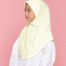 Tudung Sekolah Soft Awning Half Scuba - Kuning Cair
