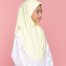 Tudung Sekolah Soft Awning Half Scuba - Kuning Cair