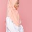 Tudung Sekolah Soft Awning Half Scuba - Peach