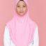 Tudung Sekolah Soft Awning Half Scuba - Pink