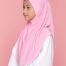 Tudung Sekolah Soft Awning Half Scuba - Pink