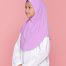 Tudung Sekolah Soft Awning Half Scuba - Purple Cair