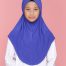 Tudung Sekolah Soft Awning Half Scuba - Biru Royal