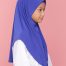 Tudung Sekolah Soft Awning Half Scuba - Biru Royal