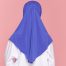 Tudung Sekolah Soft Awning Half Scuba - Biru Royal