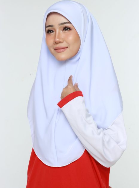 TUDUNG SEKOLAH DUA LAPIS - SAIZ M