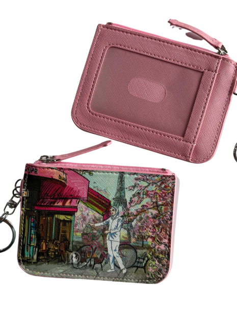 BJ ID ZIP CARD HOLDER - LOVE IN PARIS