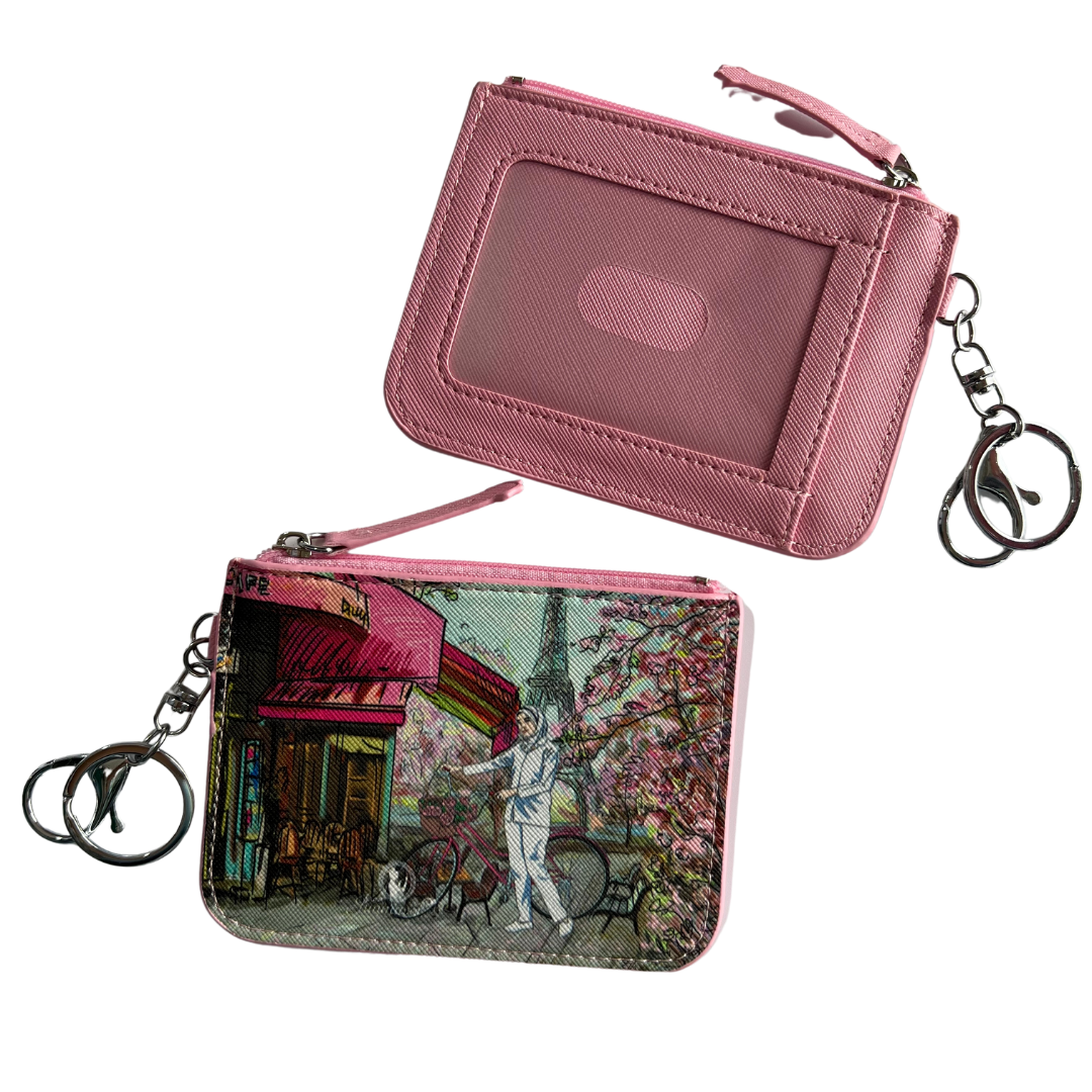 BJ ID ZIP CARD HOLDER - LOVE IN PARIS