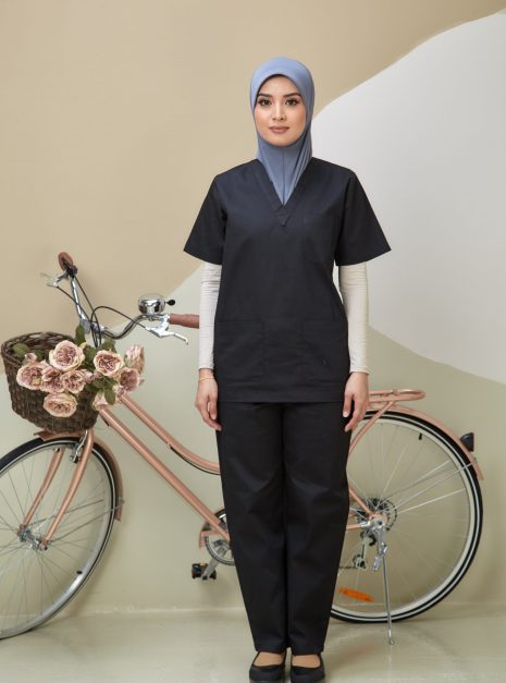 SCRUB SUIT (UNISEX) - BLACK