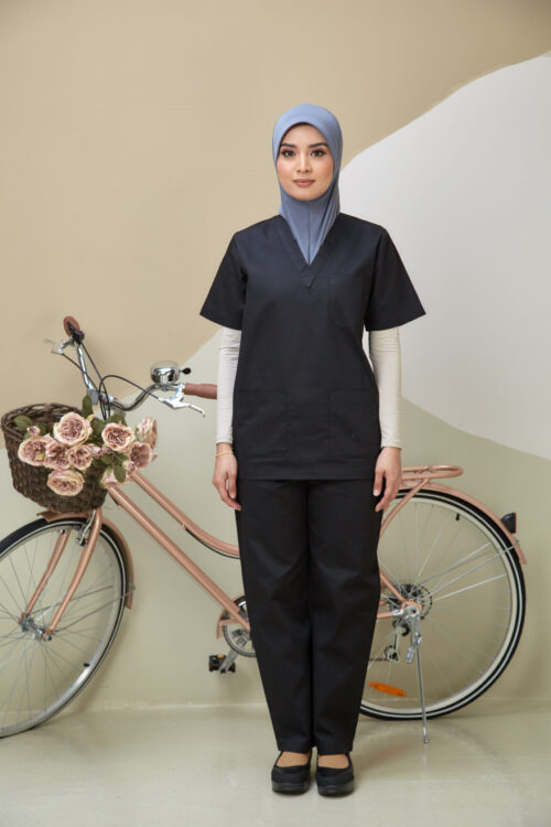 SCRUB SUIT (UNISEX) - BLACK