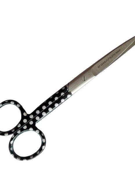 Dressing Scissor Blunt/Sharp Black Polkadot