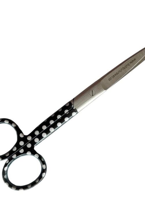 Dressing Scissor Blunt/Sharp Black Polkadot