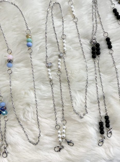 2 in 1 Magnet Mask Chain - Silver Series
