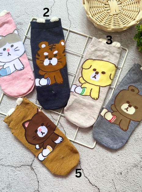 CARTOON ANKLE SOCKS - CUTEY
