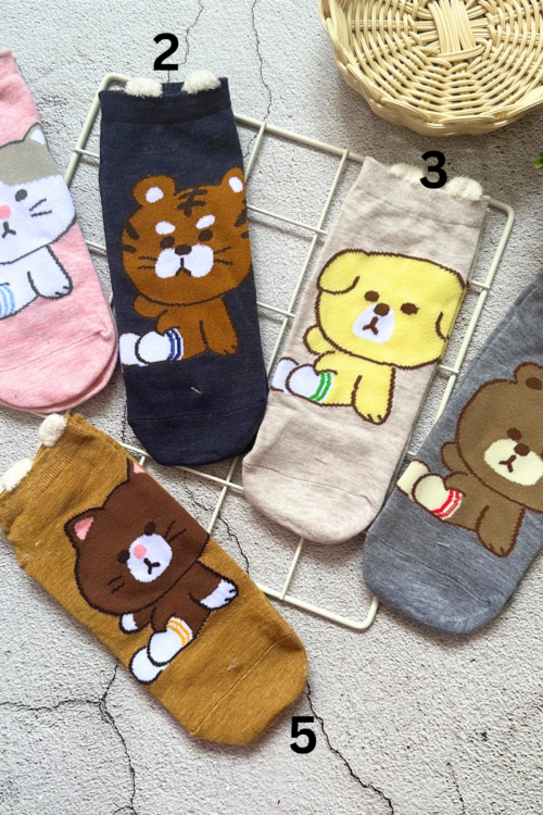 CARTOON ANKLE SOCKS - CUTEY