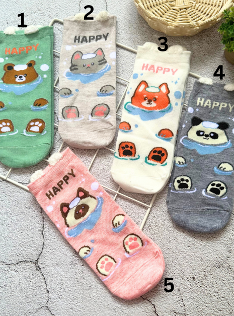 CARTOON ANKLE SOCKS - PAWS