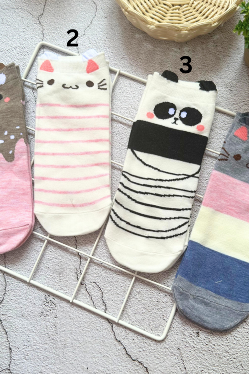 CARTOON ANKLE SOCKS - SWEET