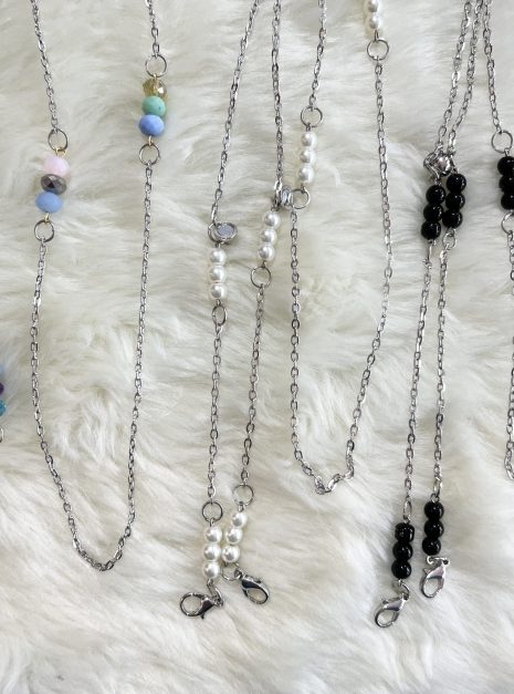 2 in 1 Magnet Mask Chain - Silver Series