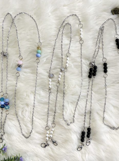 2 in 1 Magnet Mask Chain - Silver Series