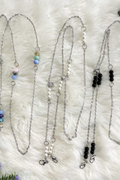 2 in 1 Magnet Mask Chain - Silver Series