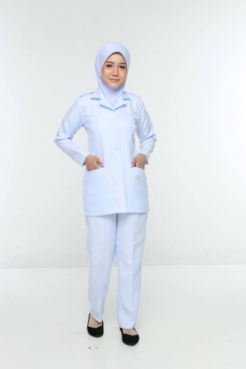 PEMBANTU PERAWATAN KESIHATAN FEMALE UNIFORM (ONE SET TOP & PANT)