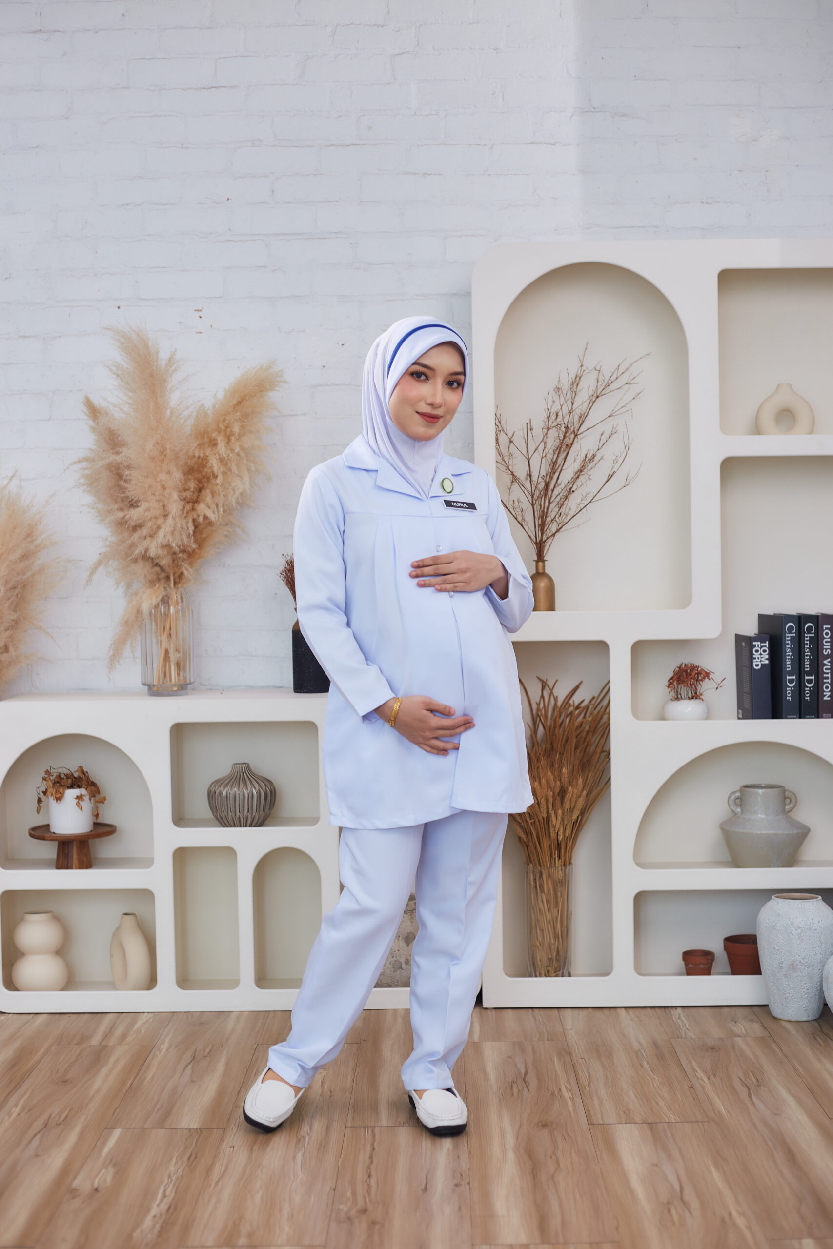 NURSE LONG SLEEVE MATERNITY TOP - (BAJU SAHAJA)