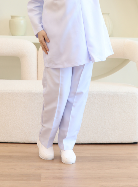MATERNITY PANT FOR NURSE & PPK - WHITE