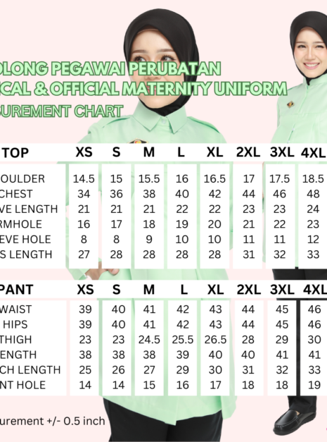 PENOLONG PEGAWAI PERUBATAN (PPP) CLINCAL MATERNITY TOP - (BAJU SAHAJA)