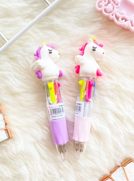 PEN 4 COLOURS - MINI UNICORN 