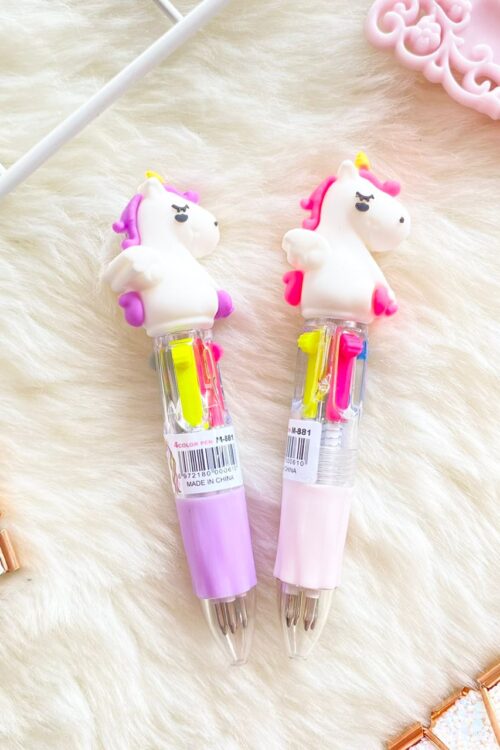 PEN 4 COLOURS - MINI UNICORN