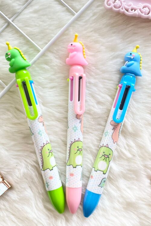 PEN 6 COLOURS - DINOSAURS
