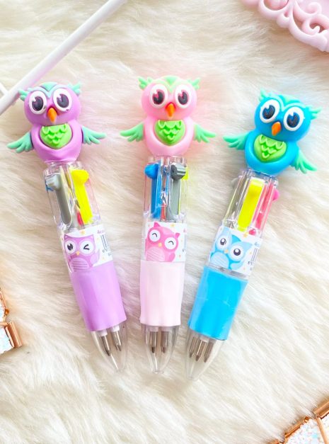 PEN 4 COLOURS - MINI OWL 