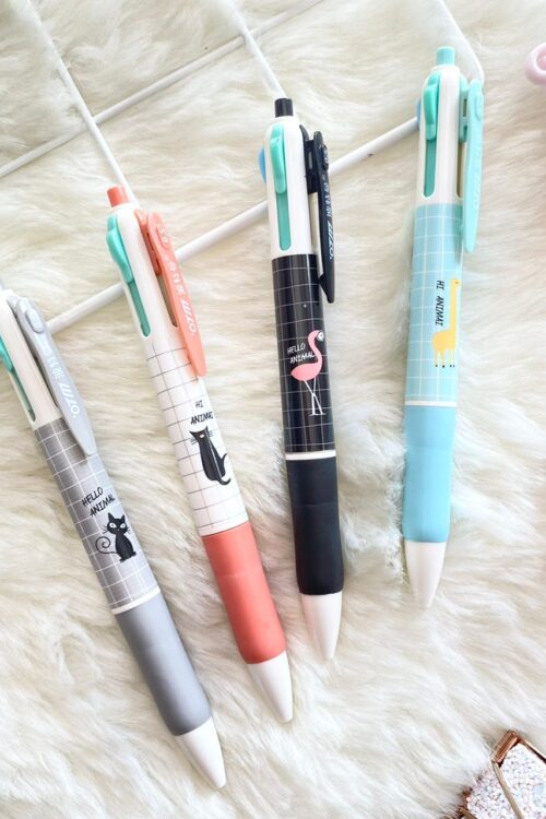 PEN 4 COLOURS - HELLO ANIMAL