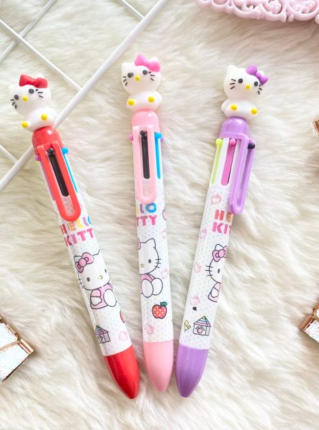 PEN 6 COLOURS - LARGE HELLO KITTY 