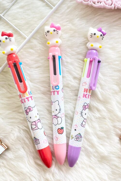 PEN 6 COLOURS - LARGE HELLO KITTY