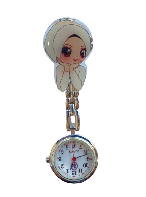 Clip Watch - Silver - HIJAB BEAUTIE