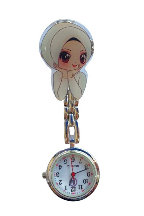 Clip Watch - Silver - HIJAB BEAUTIE