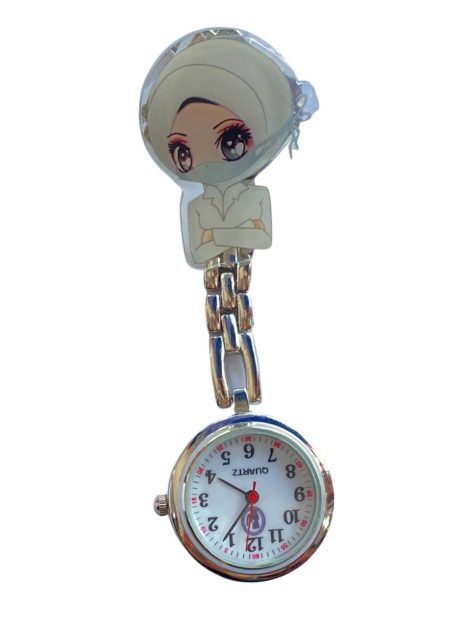Clip Watch - Silver - HIJAB MASKIE