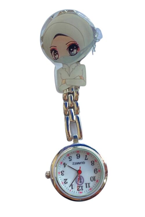 Clip Watch - Silver - HIJAB MASKIE
