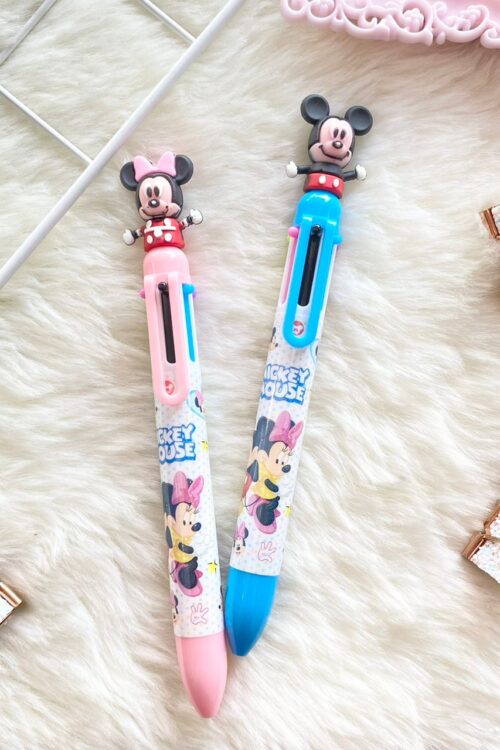 PEN 4 COLOURS - MEDIUM MICKEY & MINNIE