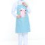 APRON BJ - BORN TO BE A NURSE LIGHT BLUE
