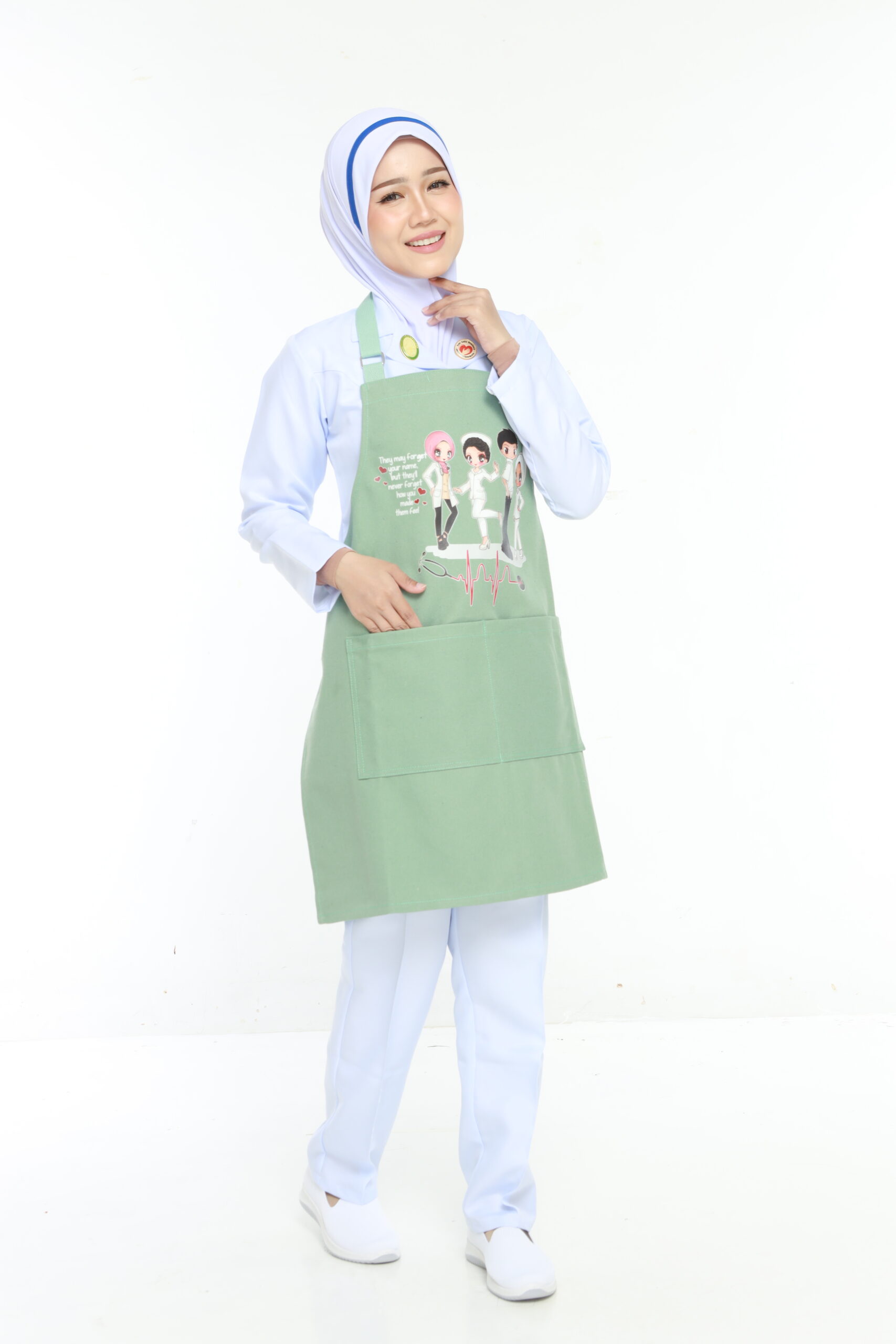 APRON BJ - NEVER FORGET YOU GREEN