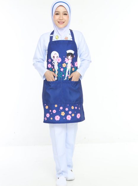 APRON BUTIK JURURAWAT - BLUE
