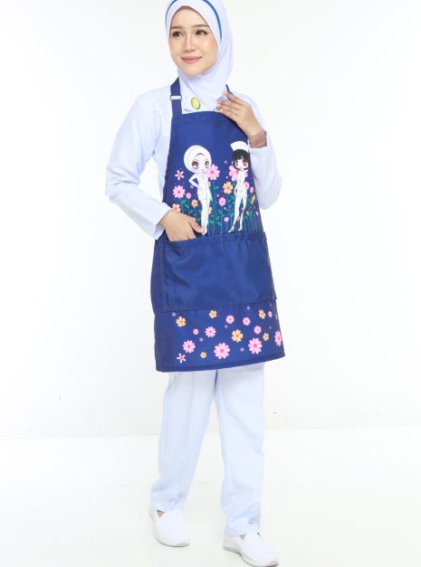 APRON BUTIK JURURAWAT - BLUE