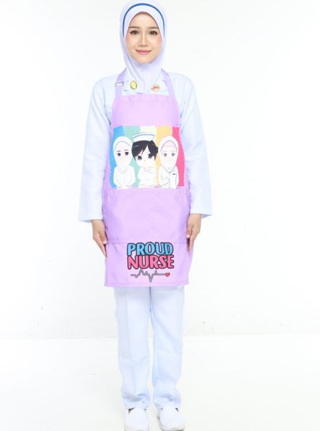 APRON BUTIK JURURAWAT - PURPLE