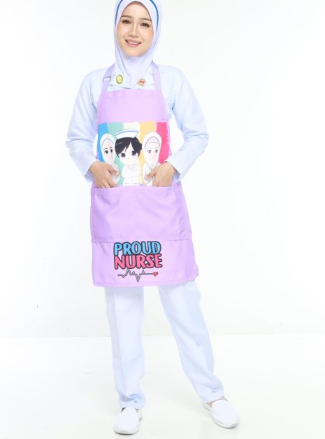 APRON BUTIK JURURAWAT - PURPLE