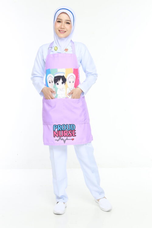 APRON BUTIK JURURAWAT - PURPLE