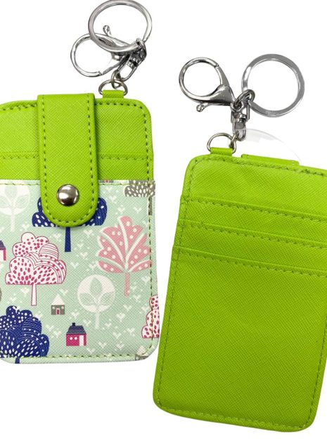 Printed Card Holder Vertical - Colourful Tree