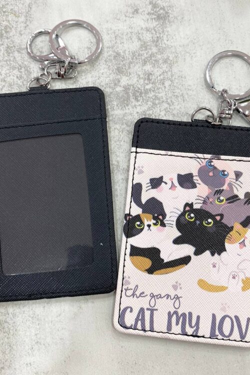 Card Holder Black White - Cat My Love