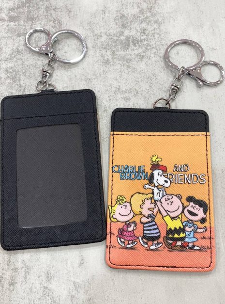 Card Holder Black Orange - Charlie Brown and Friends